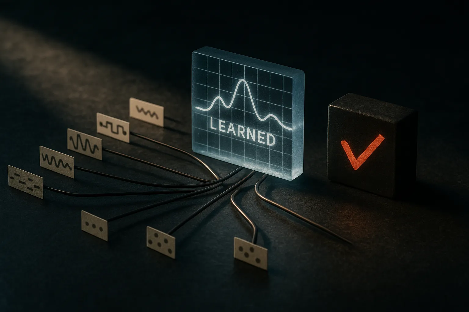 an image background manifold with many different small signal patterns entering the same learned score field and converg