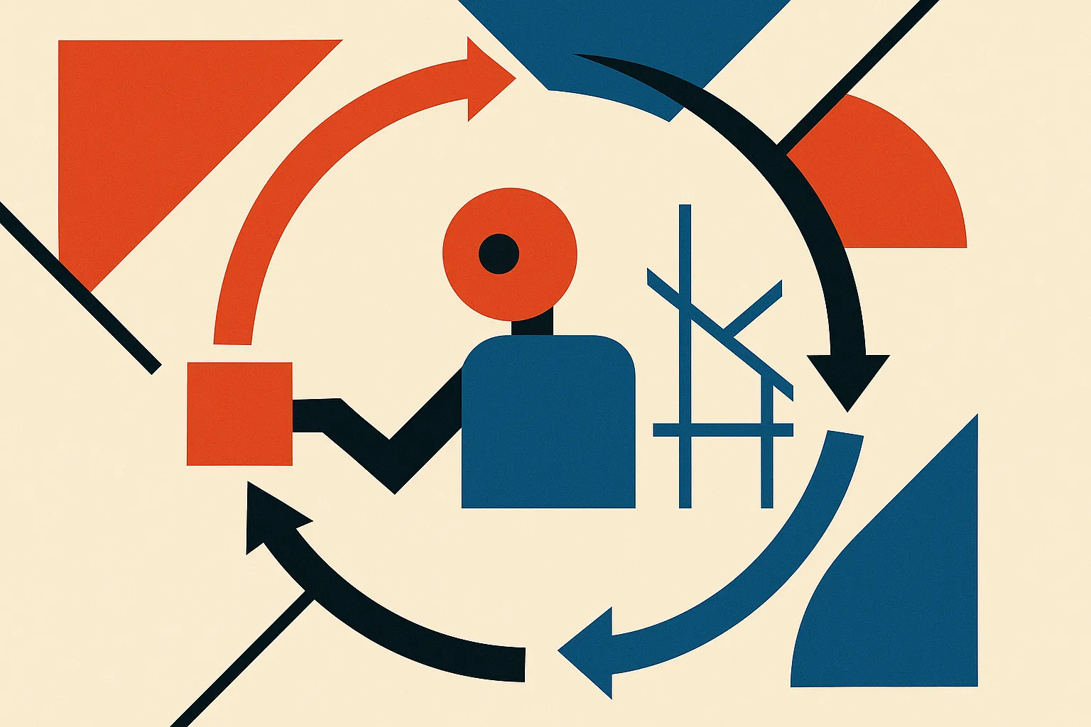 a loop where an agent produces work, receives feedback, and reshapes the scaffolding around itself before trying again