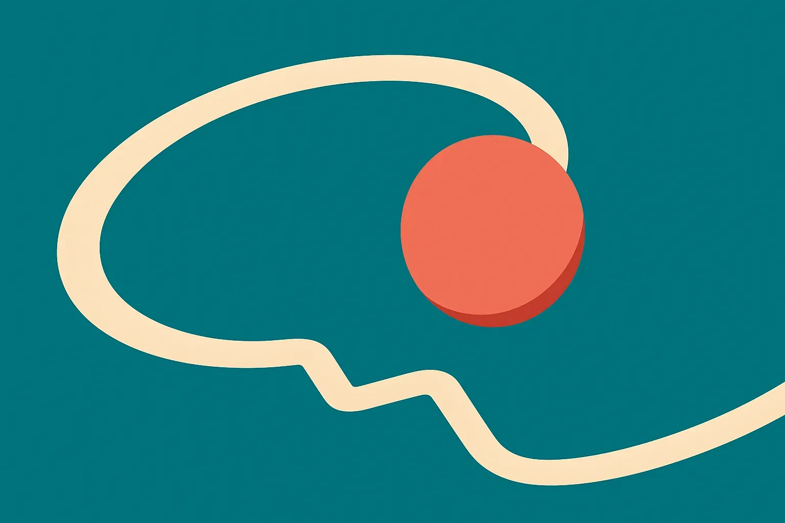 two curved paths around a sphere, one taking small steady arcs and one taking uneven arcs before reaching a similar regi