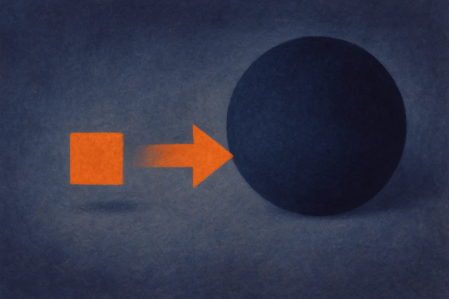 two model tiers shown as a fast small shape and a slower large shape, with an arrow showing the small one moving closer