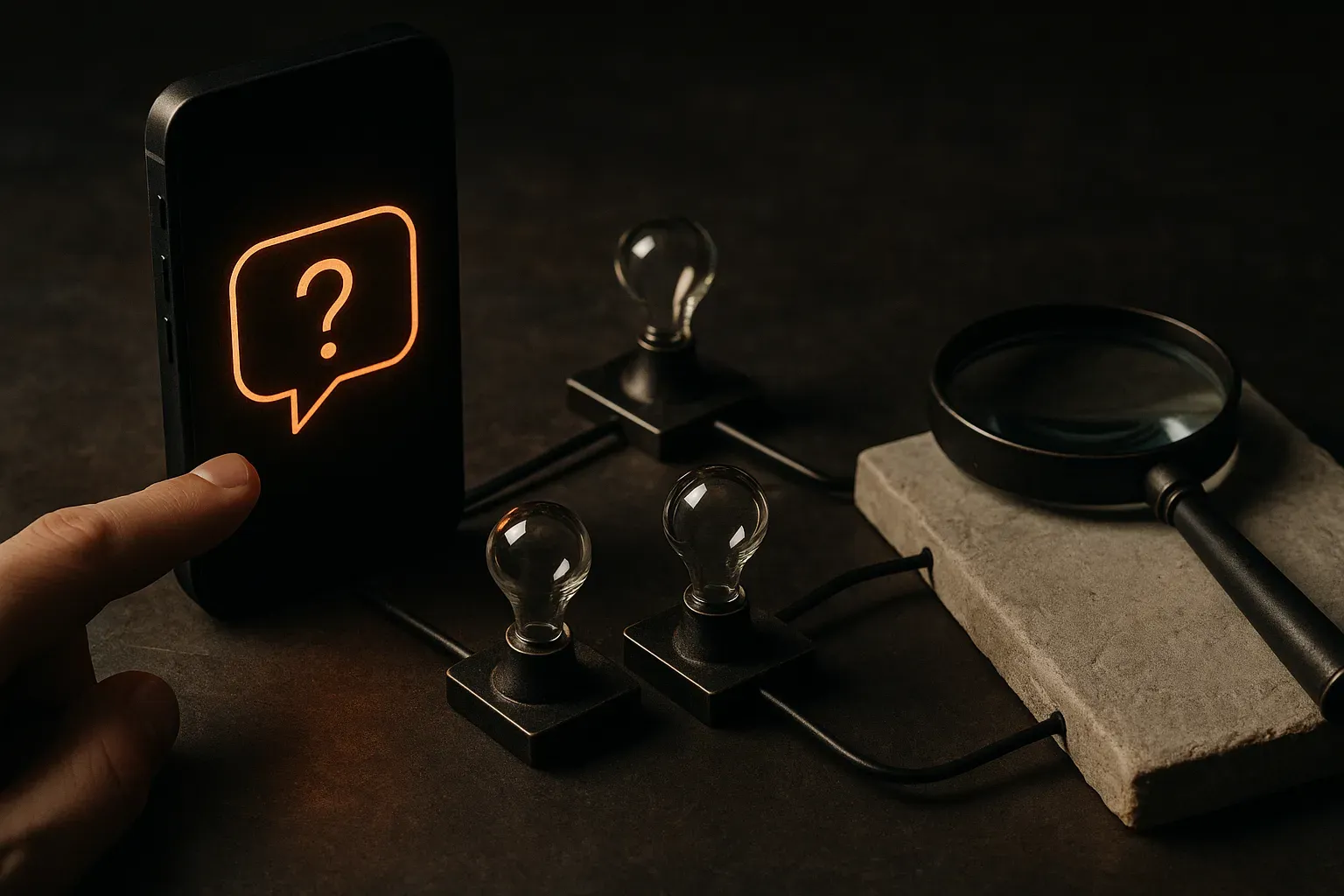 an operator asking a question into a conversational interface that routes through several tool-like nodes before returni