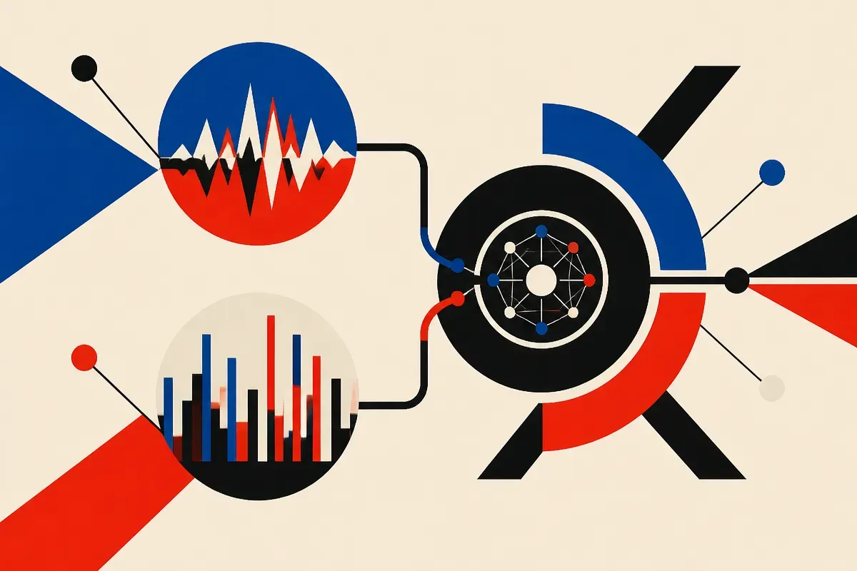 two different visual interpretations of the same temporal signal flowing into one reasoning system