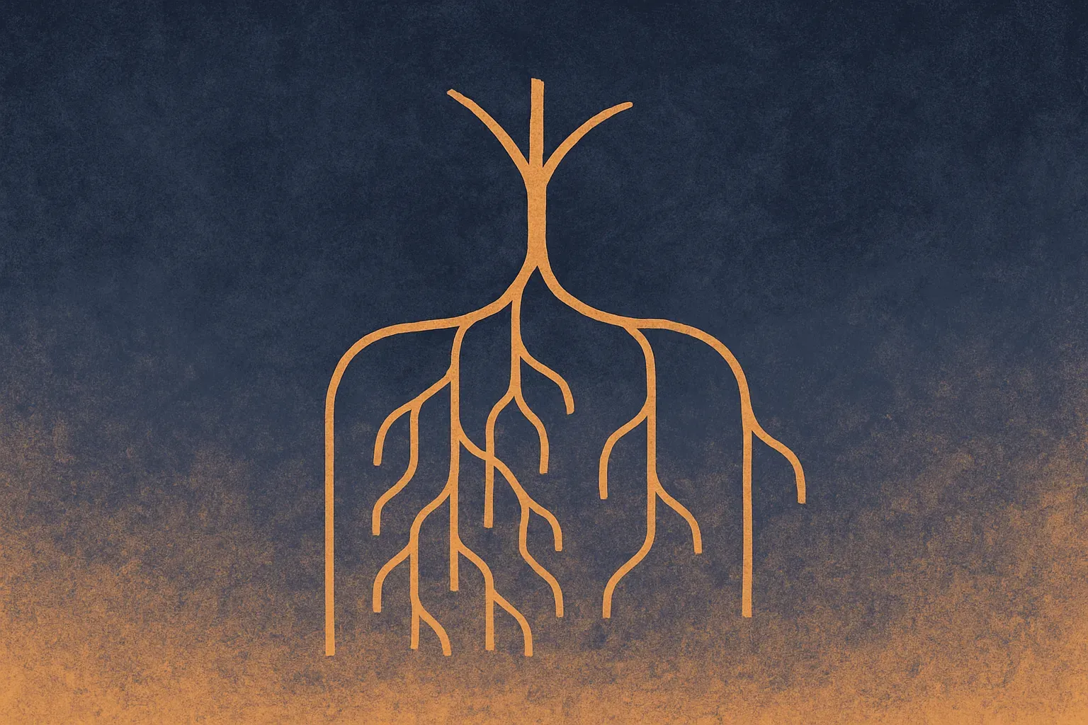 a single branching tree explored three different ways: one straight path down, many full paths to the bottom edge, and a