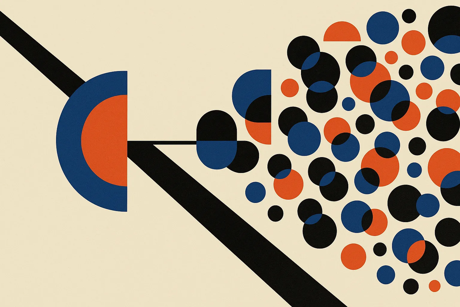 a clear signal gradually dissolving into noise across a long horizontal path