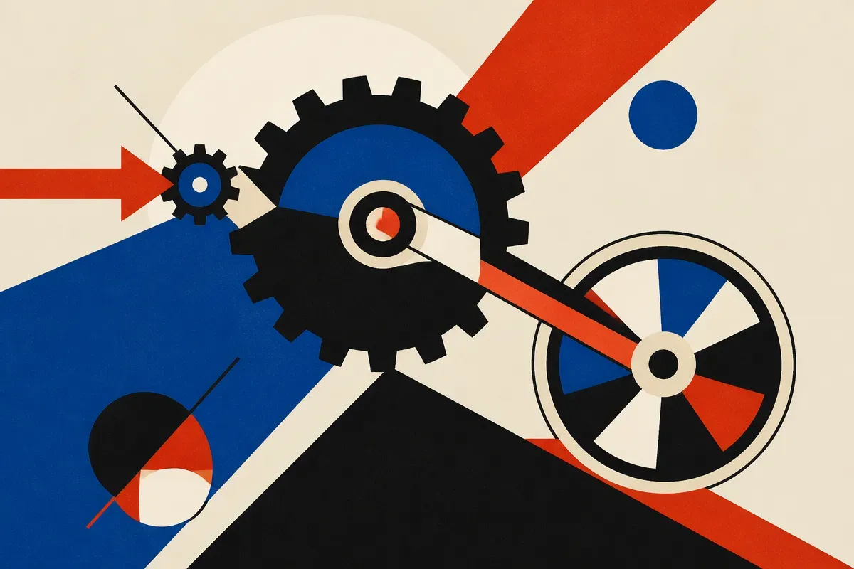 a small gear feeding direction into a much larger gear that turns the actual output wheel