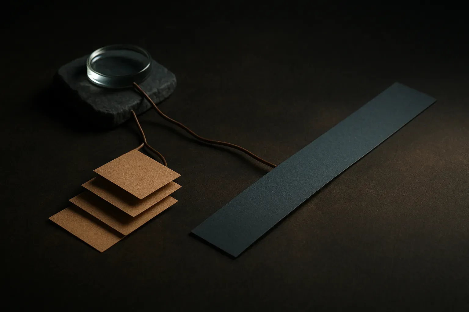 two paths from the same raw procedure, one collapsing into a single wide flat strip, the other preserving a layered nest