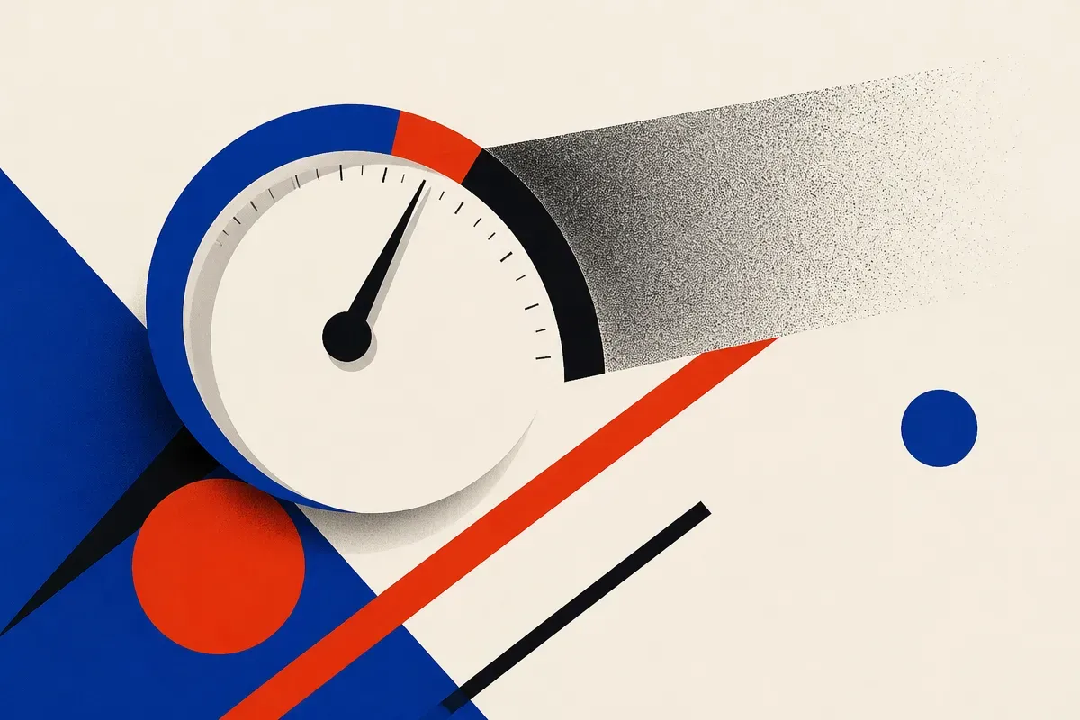 a dial moving slightly further along a scale, with a large uncertain zone still remaining ahead of it