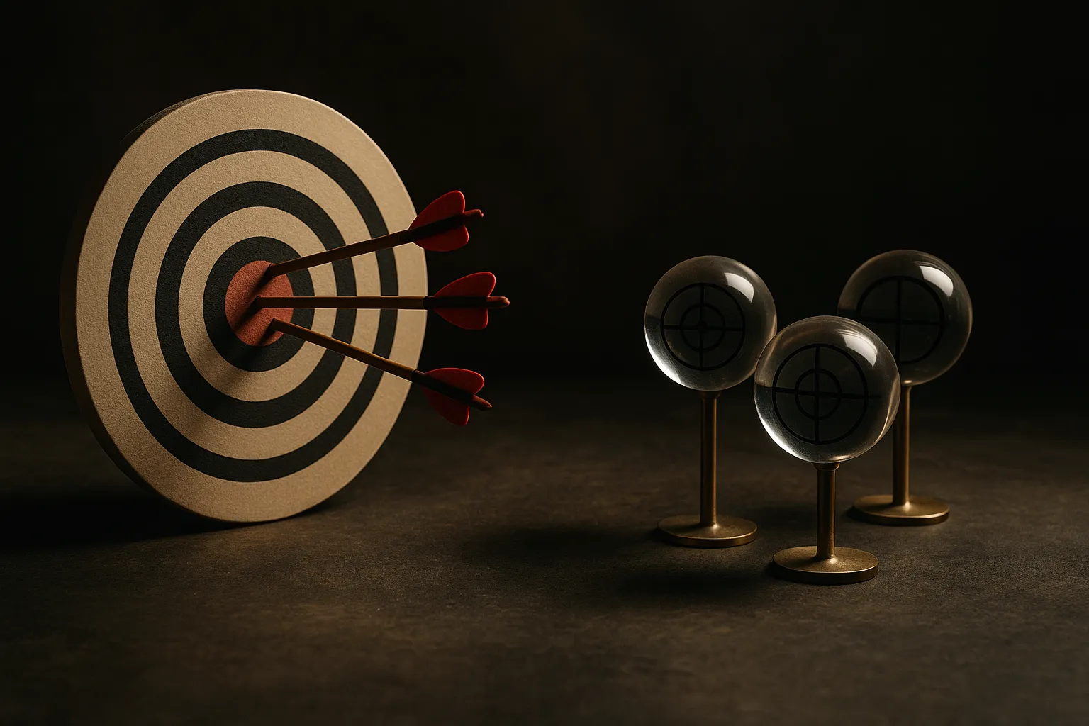 one static target being shot at repeatedly versus a group of moving targets shifting position together